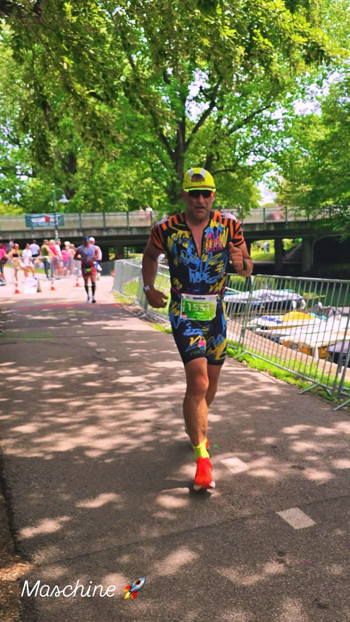 Paul auf der Laufstrecke Klagenfurt, erste 21km