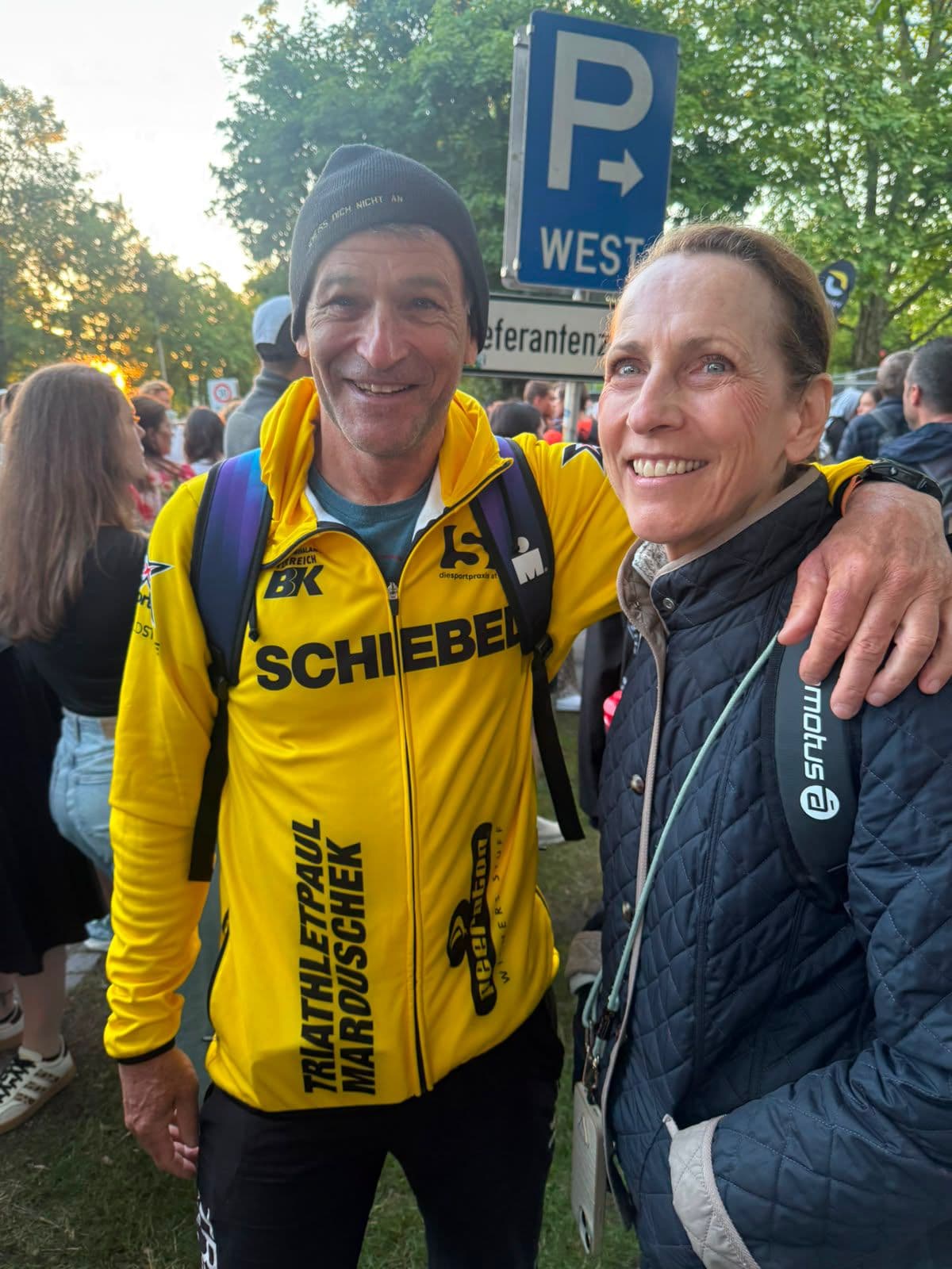 Paul beim Schwimmstart im Lendkanal Klagenfurt